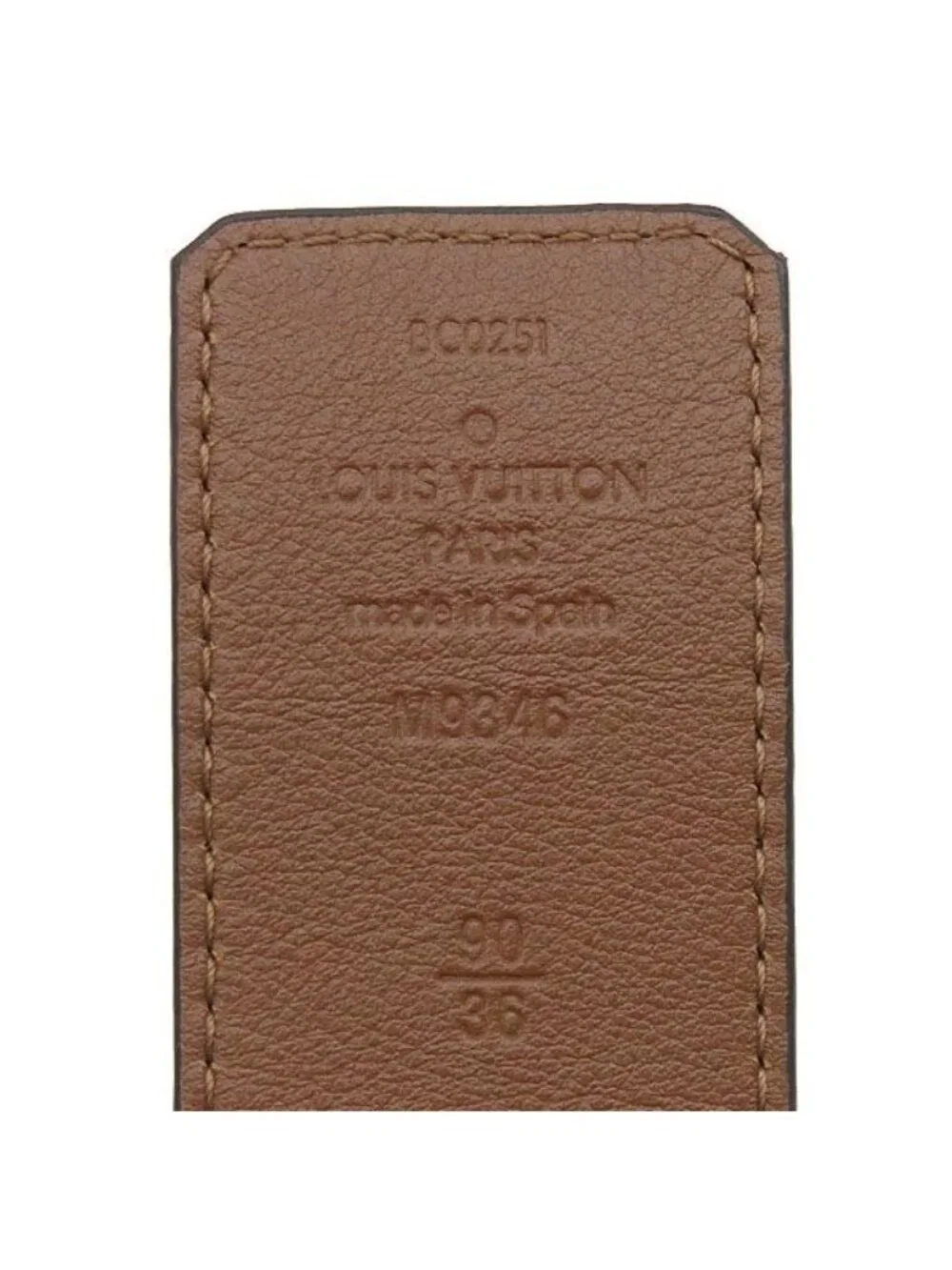 Louis Vuitton Belt Ceinture LV Initial Pyramid 90 36 Leather Monogram Illusion